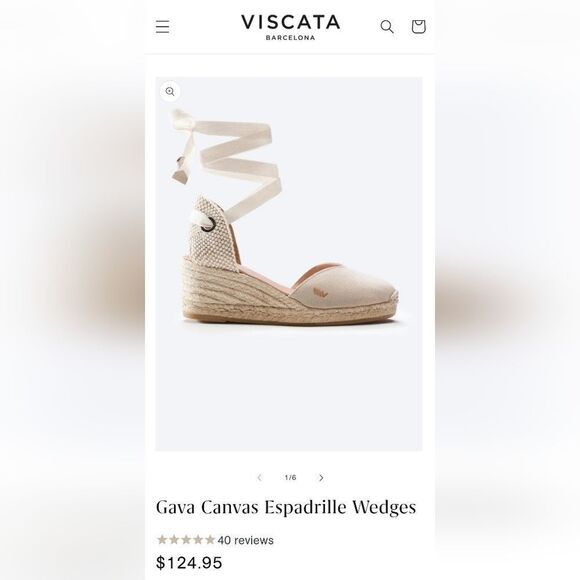 Viscata Gava Canvas Espadrille Wedges - Picture 12 of 12
